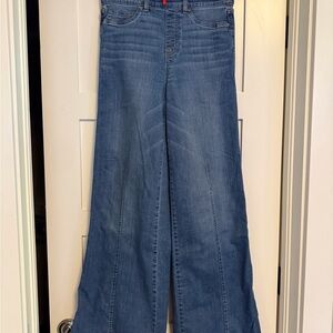 SPANX Seamed Front Wide Leg Jeans, Vintage Indigo Blue
